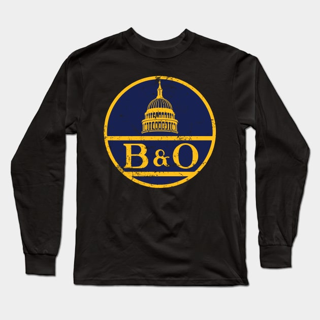 Baltimore and ohio railroad B&O Long Sleeve T-Shirt by The Moon Child